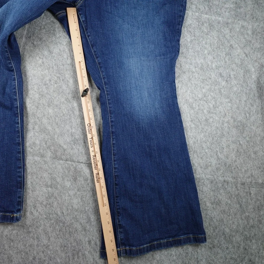 Ava‎ Viv Jeans Womens 26 Blue High Rise Flare Stretch Dark Wash Denim